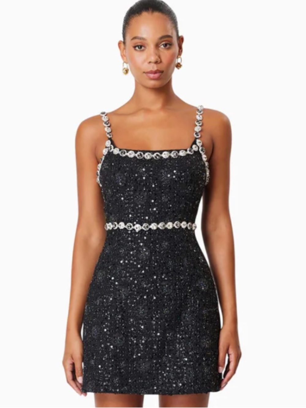 ELLIATT Adeline Mini Party Dress In Black Size Medium NWT